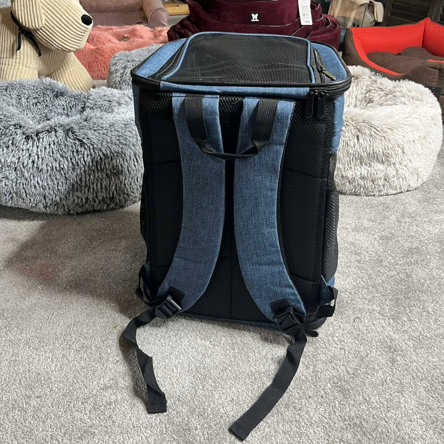 Sac à dos de transport Bleu - Léger, confortable et ultra pratique | Le Dressing du Chien