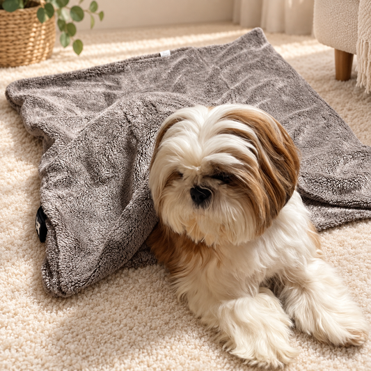 Sac de couchage polaire marron Doudouzen - Taille 75 | Confort ultra-doux | Le Dressing du Chien