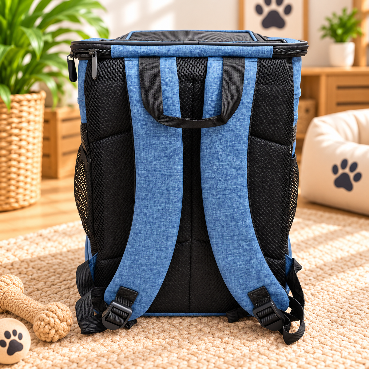 Sac à Dos de Transport Bleu - Léger, Confortable et Ultra Pratique | Le Dressing du Chien