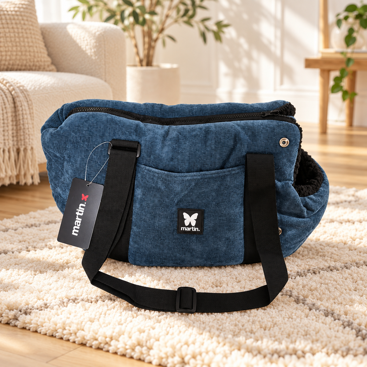 Sac de transport Martin Sellier - Bleu | Le Dressing du Chien