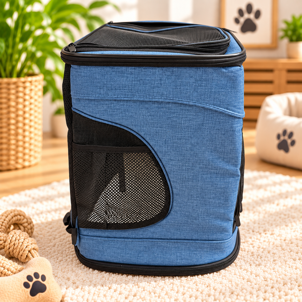 Sac à Dos de Transport Bleu - Léger, Confortable et Ultra Pratique | Le Dressing du Chien