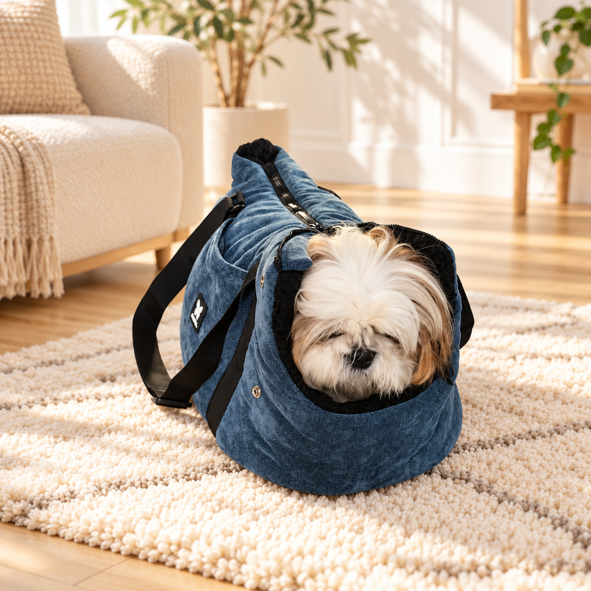 Sac de transport Martin Sellier - Bleu | Le Dressing du Chien