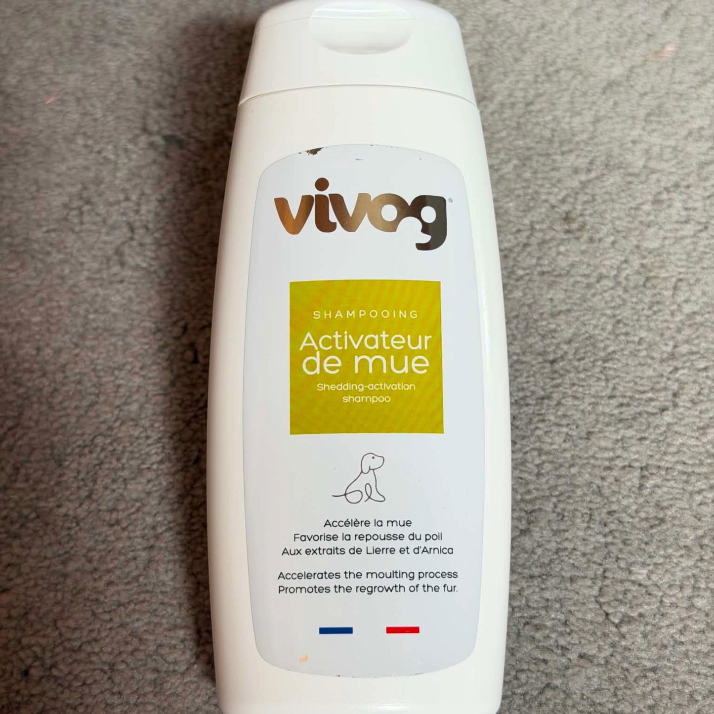 Shampoing Activateur de Mue Vivog - Lierre & Arnica - Accélère la Mue - Made in France | Le Dressing du Chien