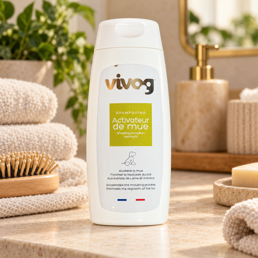 Shampoing Activateur de Mue Vivog - Lierre & Arnica - Accélère la Mue - Made in France | Le Dressing du Chien