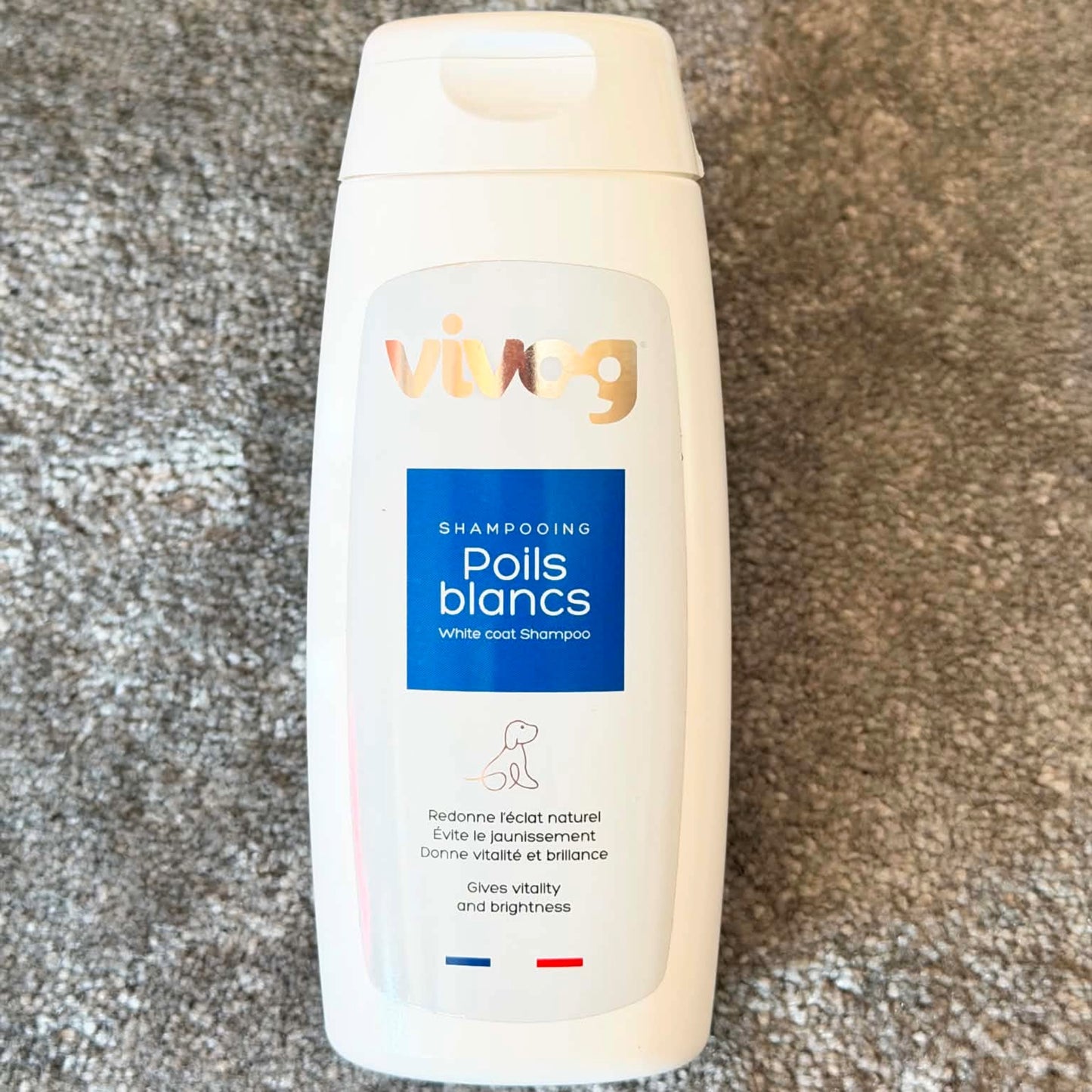 Shampoing Poils Blancs Vivog - Éclat, vitalité & brillance - Made in France | Le Dressing du Chien