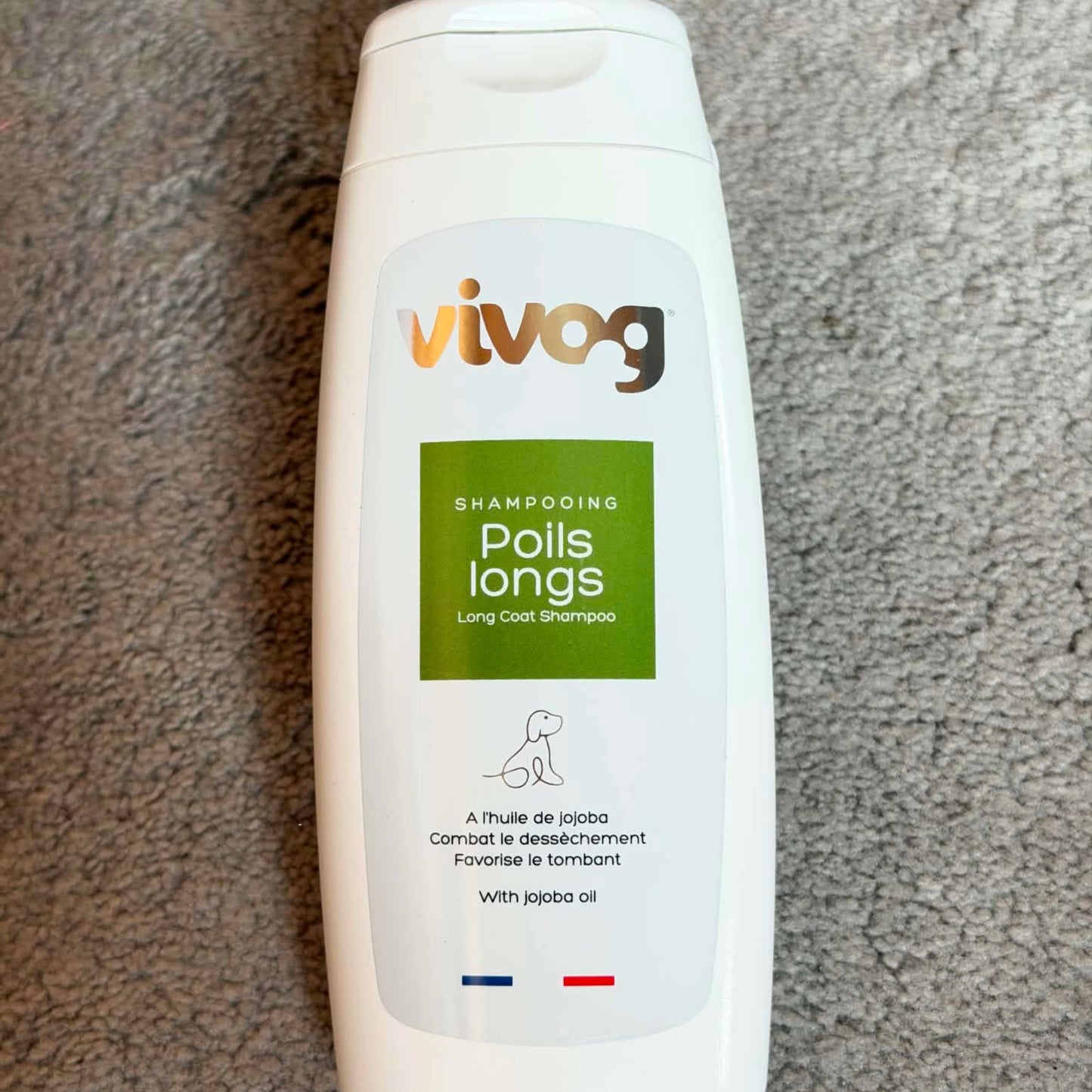 Shampoing Poils Longs Vivog à l'huile de jojoba - Made in France | Le Dressing du Chien