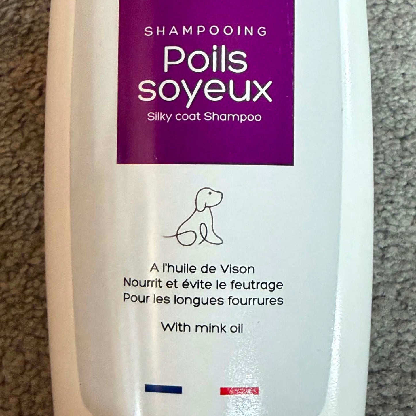 Shampoing Poils Soyeux à l'huile de Vison Vivog - Fourrures longues - Made in France | Le Dressing du Chien