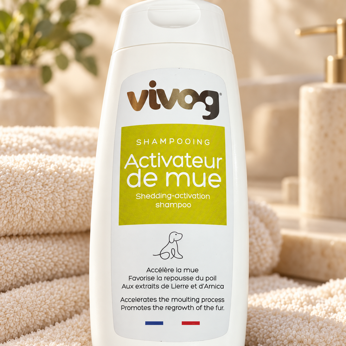 Shampoing Activateur de Mue Vivog - Lierre & Arnica - Accélère la Mue - Made in France | Le Dressing du Chien