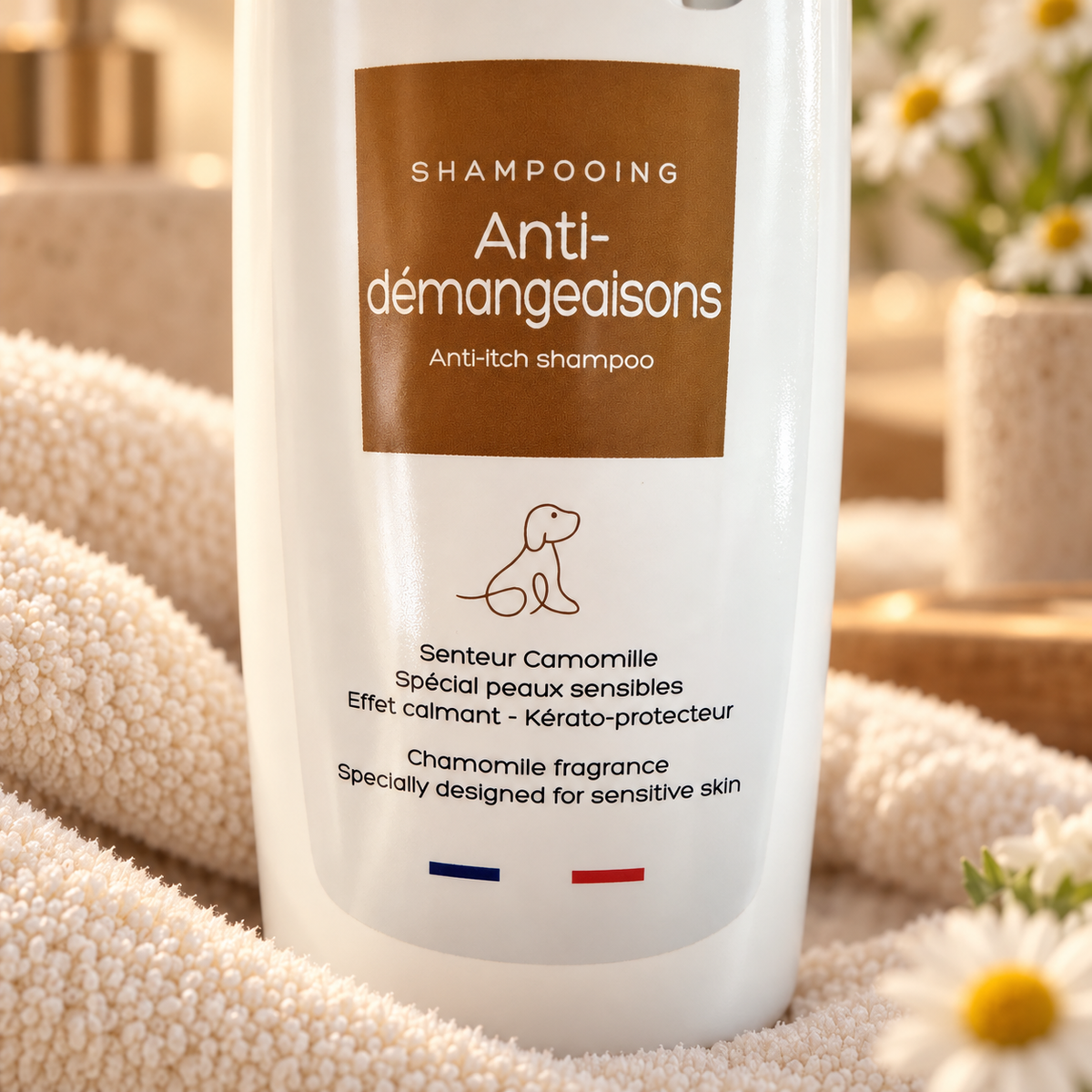 Shampoing Anti-Démangeaisons à la camomille Vivog - Made in France | Le Dressing du Chien