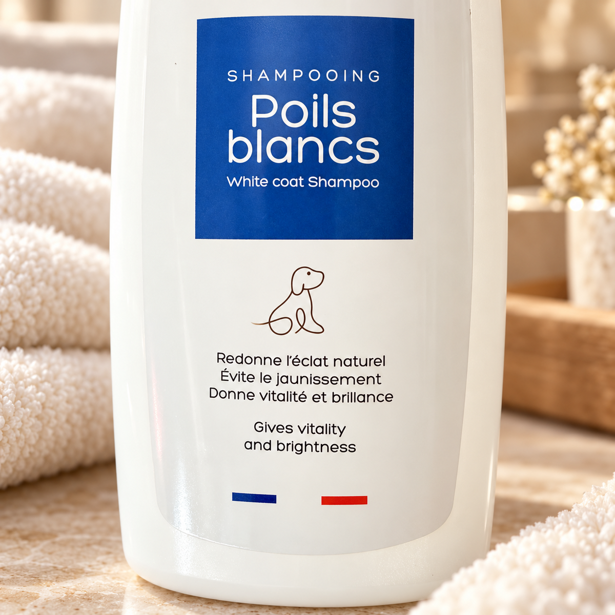 Shampoing Poils Blancs Vivog - Éclat, vitalité & brillance - Made in France | Le Dressing du Chien
